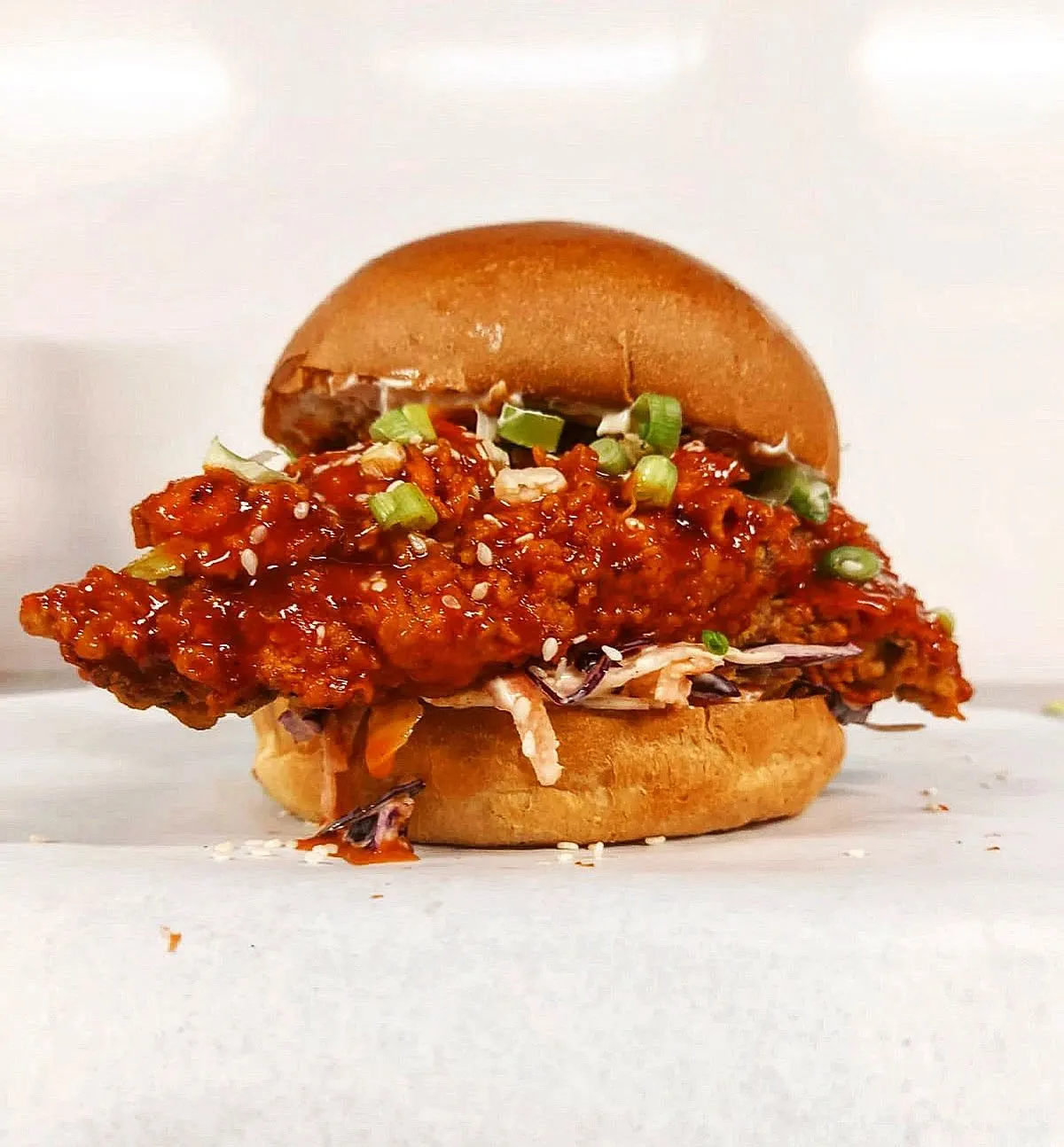 Korean fried chicken burger