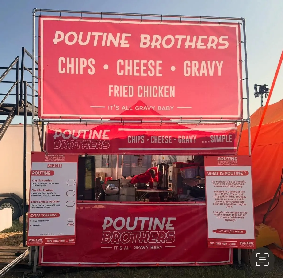 Poutine Brothers festival set-up